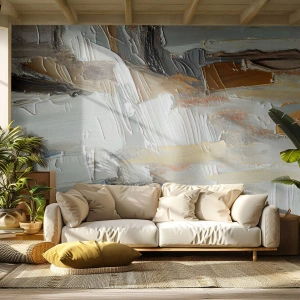 Fototapet Premium Canvas - Färgstarka lager på lager - Bit, Måla, Målning - 100x70 cm