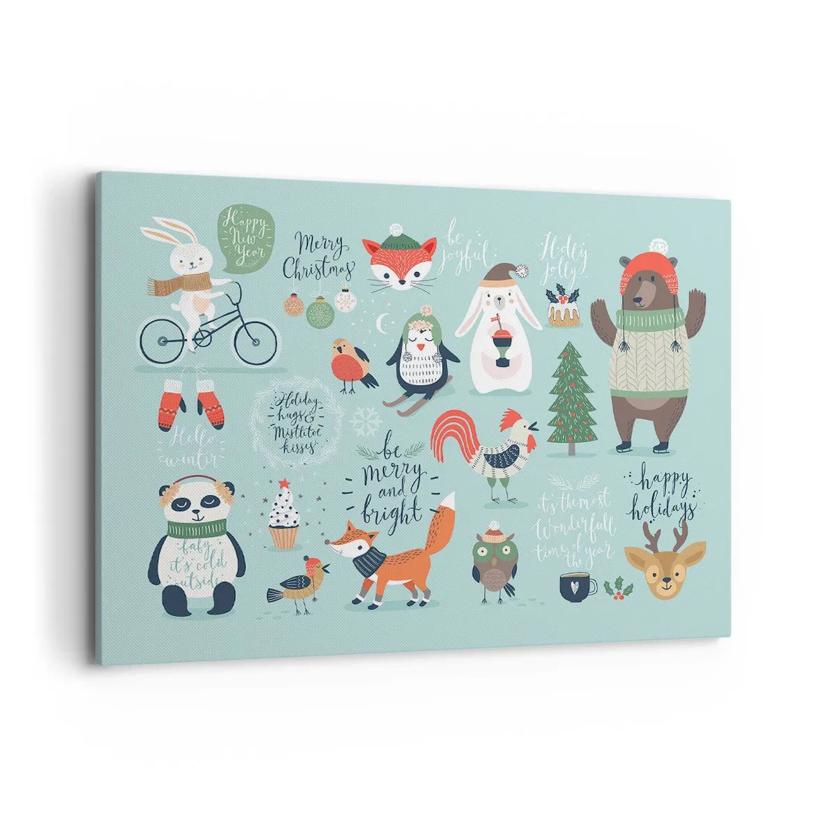 Canvastavla - Bild på duk - Må det alltid vara jul! - 100x70 cm