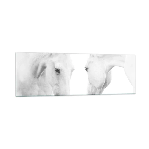 Glastavla - Bild på glas - Är det vänskap…? - 160x50 cm