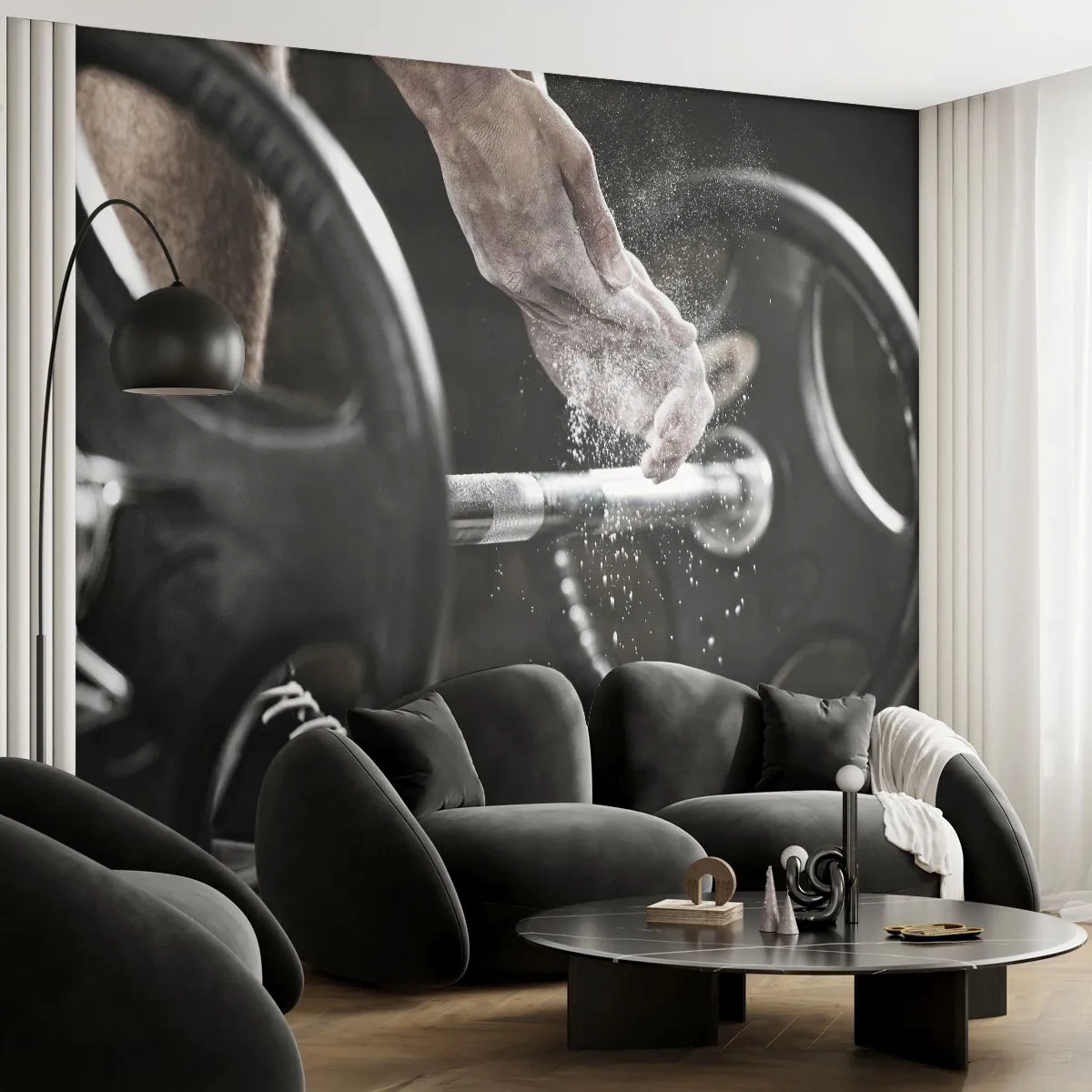 Fototapet Standard Eco - Utmaningen accepterad! - Sport, Gym, Tyngdlyftning - 200x140 cm