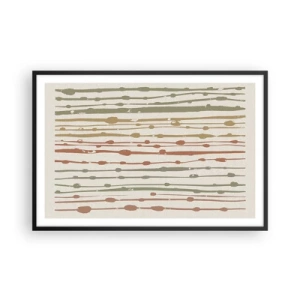 Affisch i svart ram - Musikalisk färgnotation - 91x61 cm