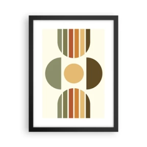 Affisch i svart ram - I jordens färger - 30x40 cm