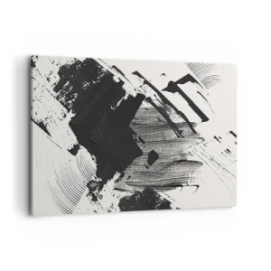 Canvastavla - Bild på duk - Abstraktion - uttrycket av svart - 120x80 cm