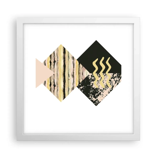 Affisch i vit ram - Inte så enkelt - 30x30 cm