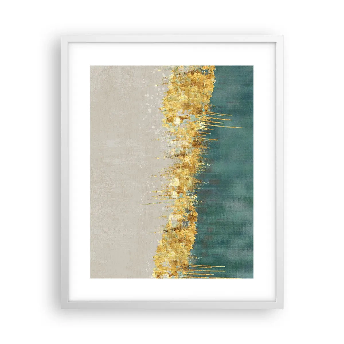 Affisch i vit ram - Den gyllene gränsen - 40x50 cm