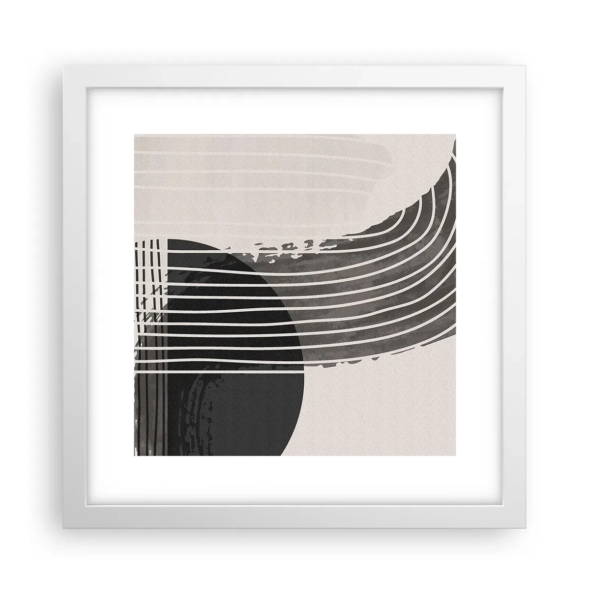 Affisch i vit ram - Dit och tillbaka - 30x30 cm