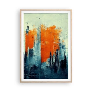 Affisch i ram av ljusek - Modernt landskap - 70x100 cm