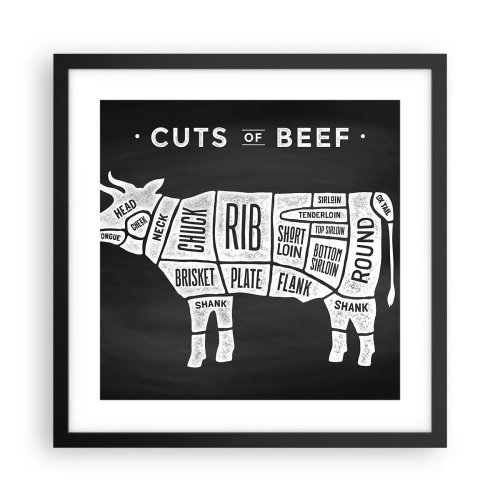 Affisch i svart ram - Styckarens ABC - 40x40 cm