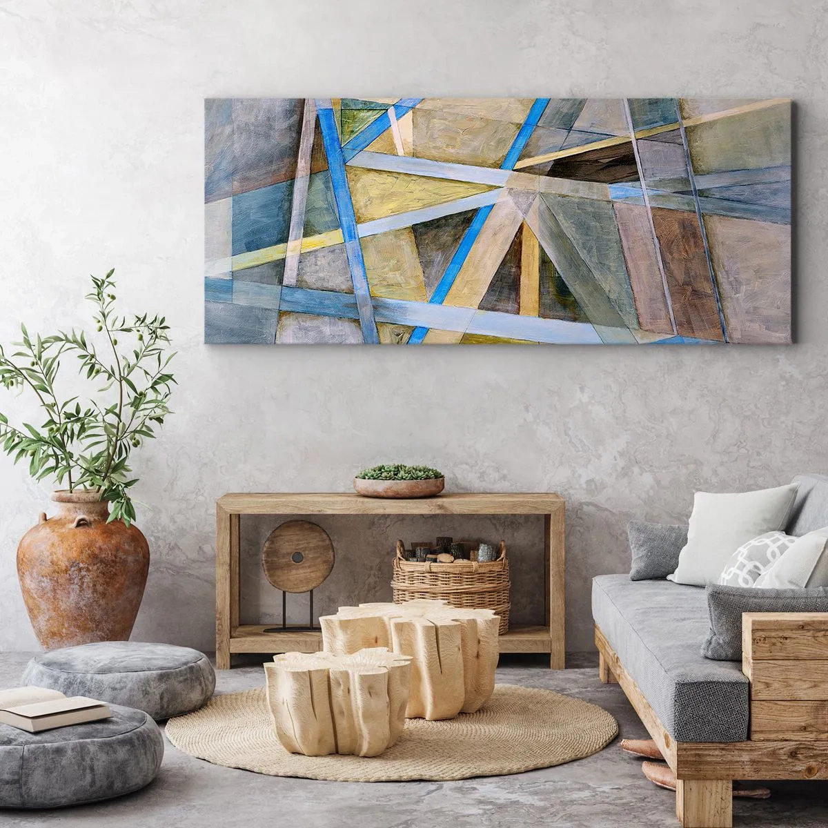 Canvastavla - Bild på duk - Rakt fram eller diagonalt? - 120x50 cm