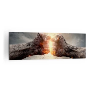 Canvastavla - Bild på duk - Stå upp och kämpa - 160x50 cm