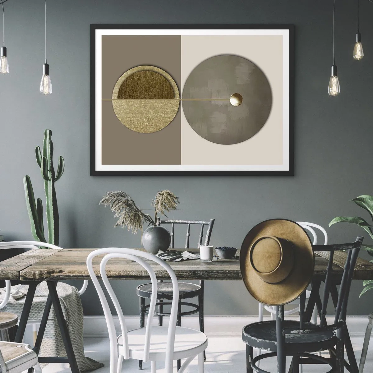 Affisch i svart ram - Perfekt balans - 91x61 cm