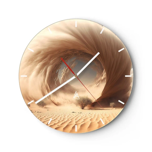 Väggklocka - Klocka på glas - Öppen portal - 40x40 cm
