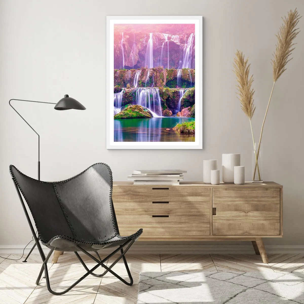 Affisch i vit ram - Trappan till himlen - 50x70 cm