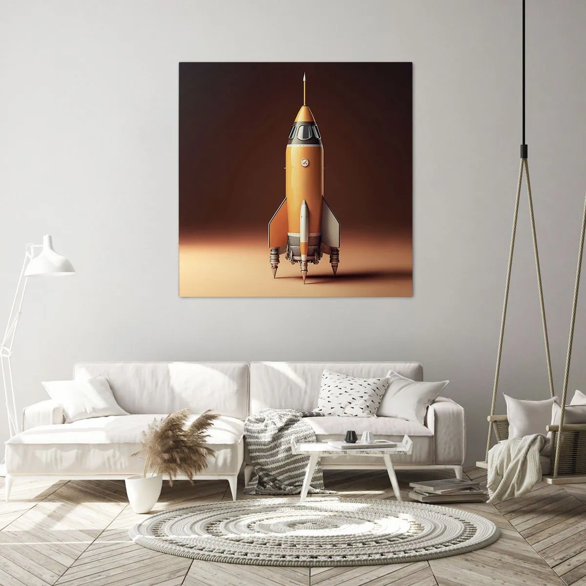 Canvastavla - Bild på duk - Det börjar med en dröm - 40x40 cm