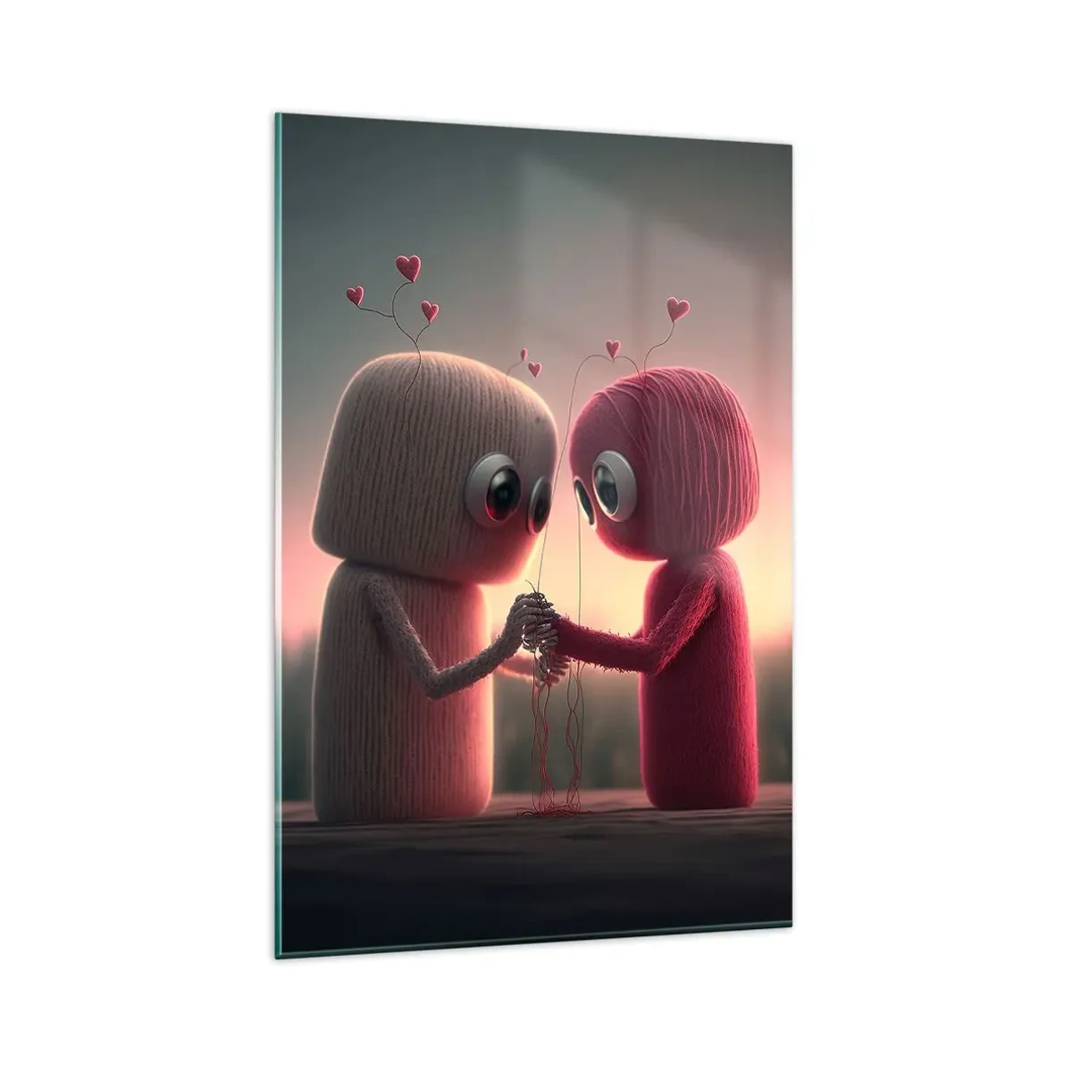 Glastavla - Bild på glas - Alla får lov att älska - 80x120 cm