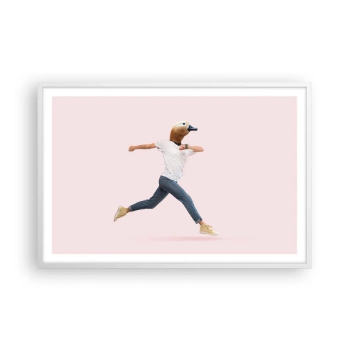 Affisch i vit ram - En nypa absurd - 91x61 cm