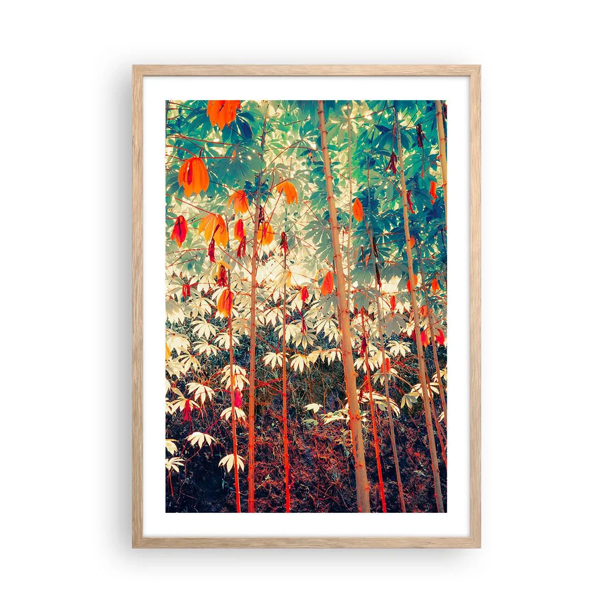 Affisch i ram av ljusek - Lövbladens hemlighetsfulla liv - 50x70 cm