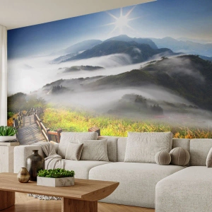 Fototapet Premium Sand - Vävt av sken och dimma - Landskap, Berg, nationalpark - 500x350 cm