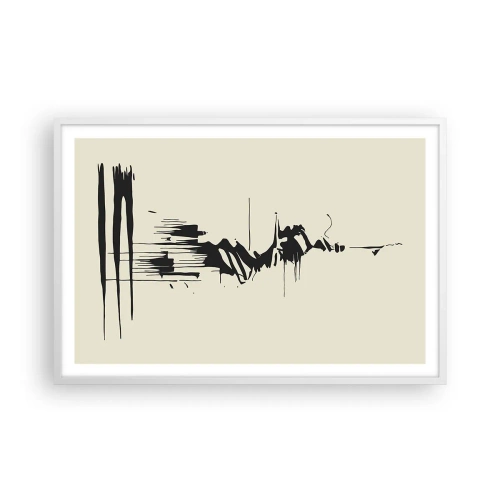 Affisch i vit ram - Skyndsam abstraktion - 91x61 cm