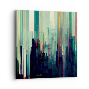 Canvastavla - Bild på duk - Futuristisk stad - 30x30 cm