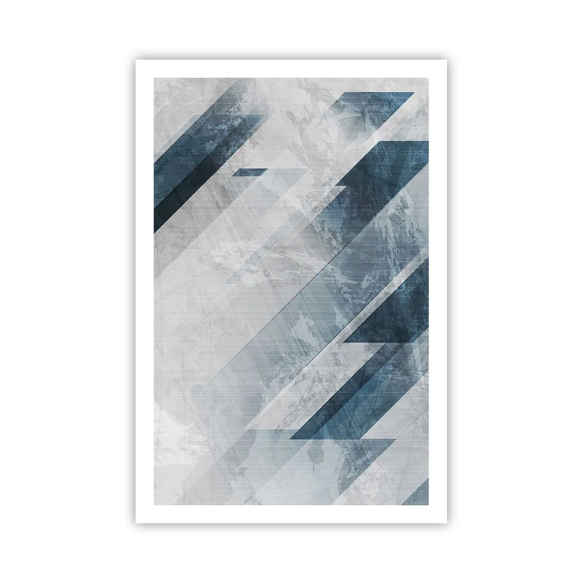 Affisch - Tredimensionell komposition – gråhetens rörelse - 61x91 cm