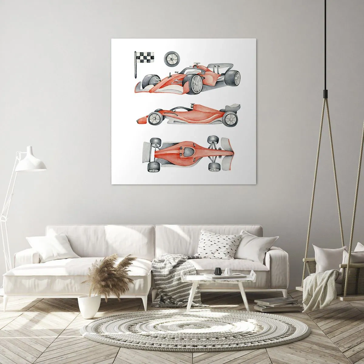 Canvastavla - Bild på duk - Att komma ikapp en dröm - 70x70 cm