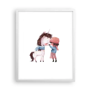 Affisch i vit ram - Vintersaga - 40x50 cm