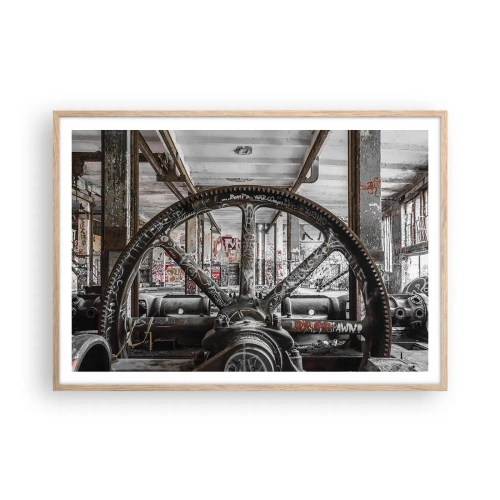 Affisch i ram av ljusek - Fabrikens hemliga liv - 100x70 cm