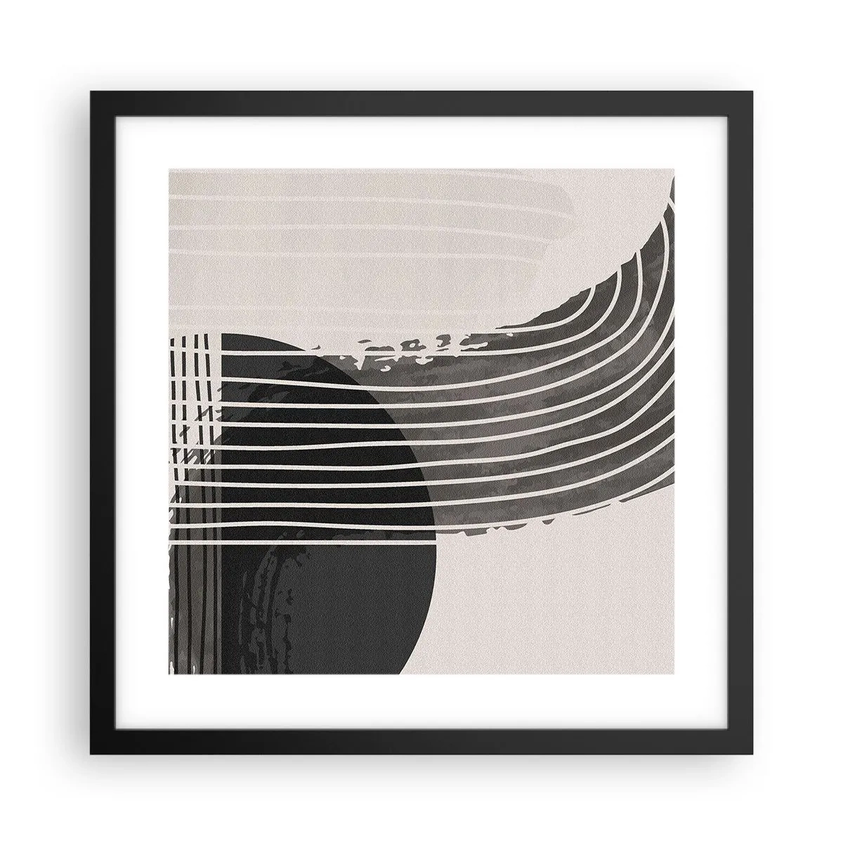 Affisch i svart ram - Dit och tillbaka - 40x40 cm