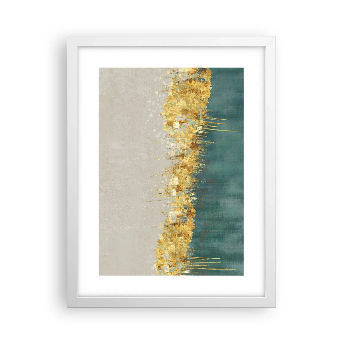 Affisch i vit ram - Den gyllene gränsen - 30x40 cm