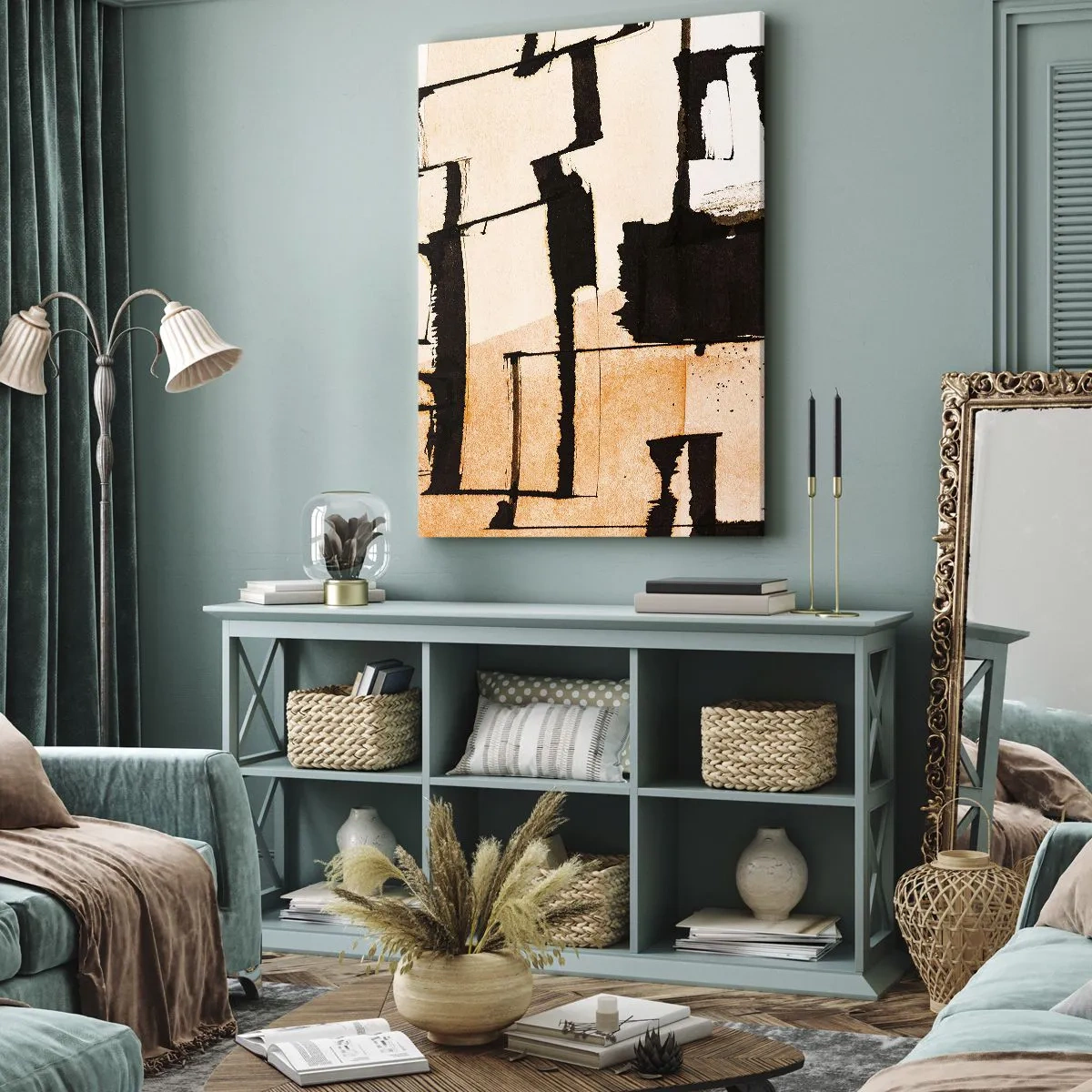 Canvastavla - Bild på duk - Ändå ordning - 45x80 cm