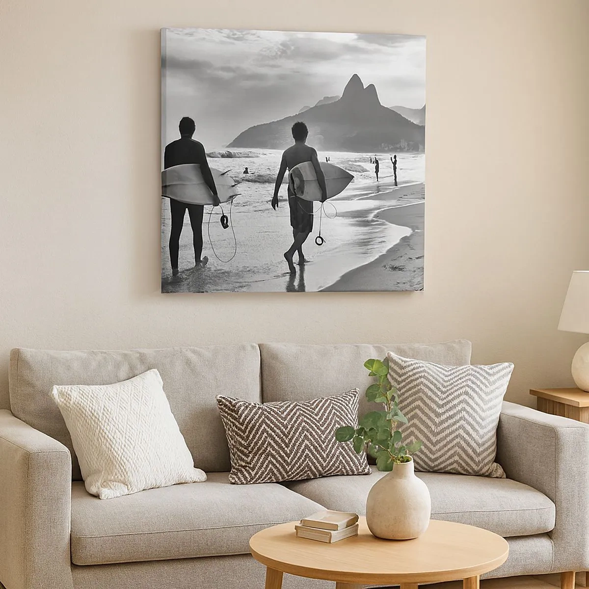 Canvastavla - Bild på duk - Samba för en våg - 30x30 cm