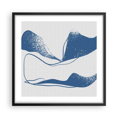 Affisch i svart ram - Bevingad abstraktion - 50x50 cm