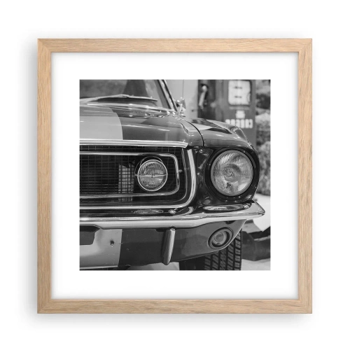 Affisch i ram av ljusek - Kör hårt - 30x30 cm