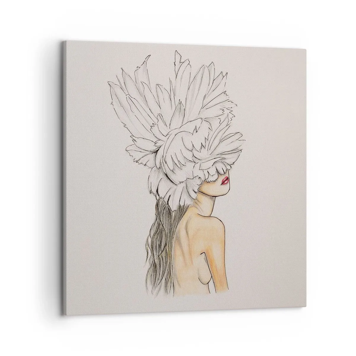 Canvastavla - Bild på duk - Krönt skönhet - 50x50 cm