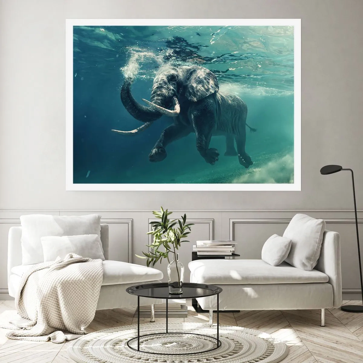Affisch - Alla tycker om att simma - 100x70 cm