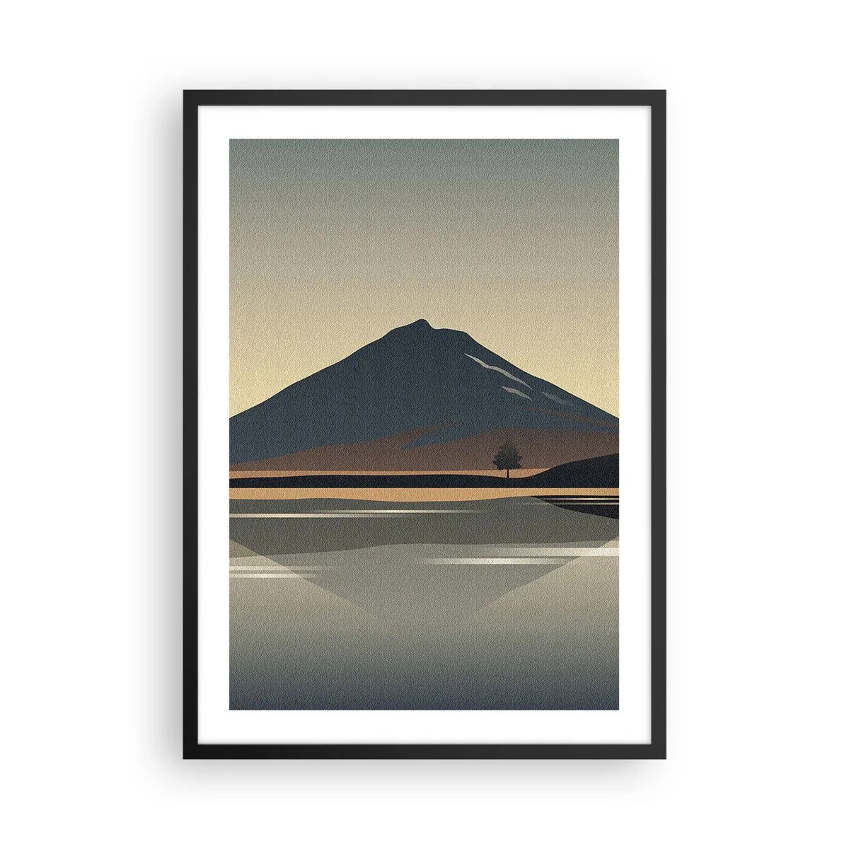Affisch i svart ram - Spegelbild - 50x70 cm