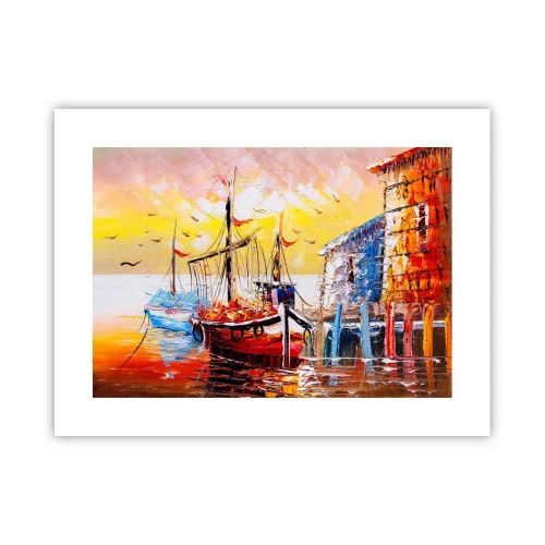 Affisch - Lycklig återresa - 40x30 cm