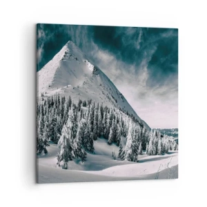 Canvastavla - Bild på duk - Snö- och islandet - 50x50 cm