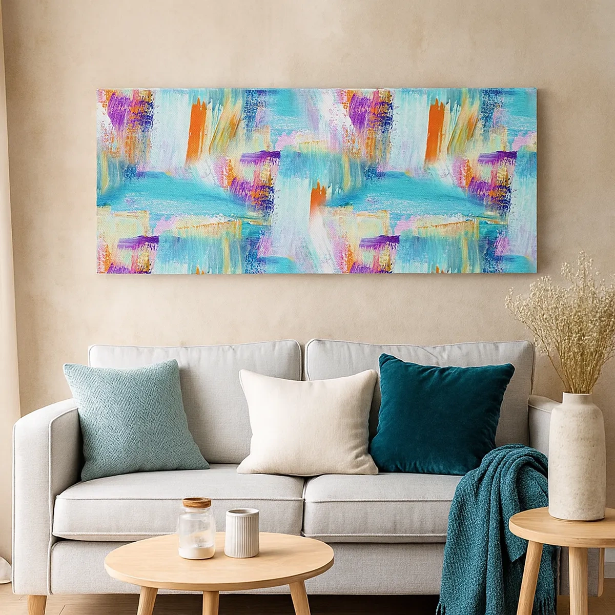 Canvastavla - Bild på duk - Glatt klotter - 30x30 cm