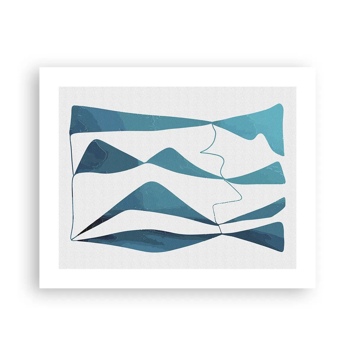 Affisch - Abstraktion: en turkos förening - 50x40 cm