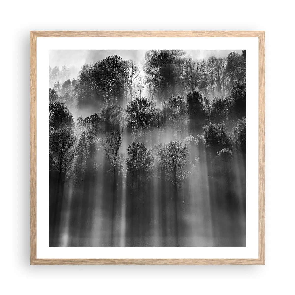 Affisch i ram av ljusek - I ljusstrålar - 60x60 cm