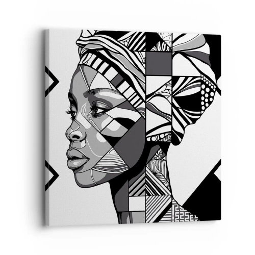 Canvastavla - Bild på duk - Etniskt porträtt - 30x30 cm