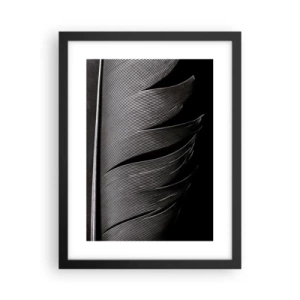 Affisch i svart ram - Fjäder - en underbar konstruktion - 30x40 cm