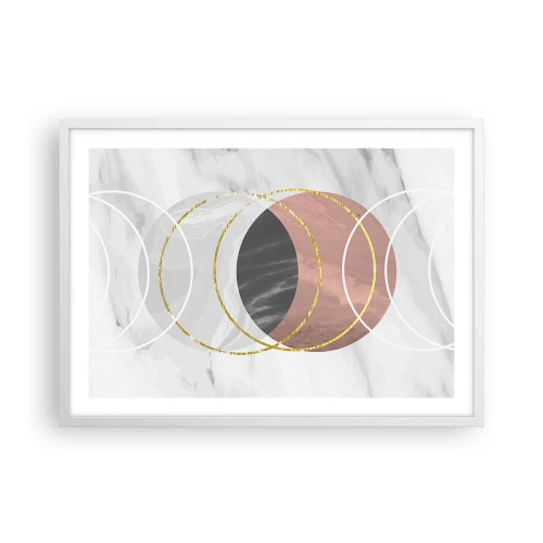 Affisch i vit ram - Sfärernas musik - 70x50 cm