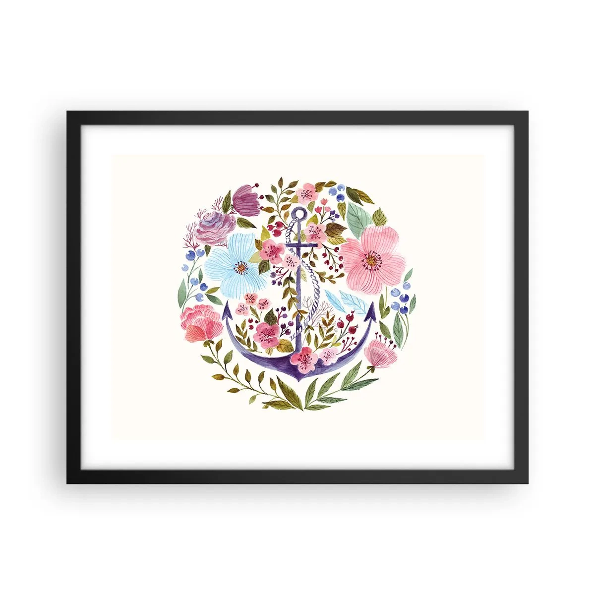 Affisch i svart ram - En seglares goda sömn - 50x40 cm