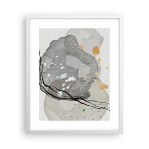 Affisch i vit ram - Organisk komposition - 40x50 cm