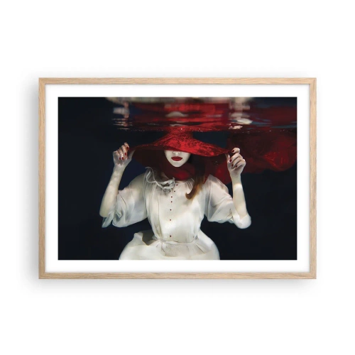 Affisch i ram av ljusek - Konstig fru - 70x50 cm
