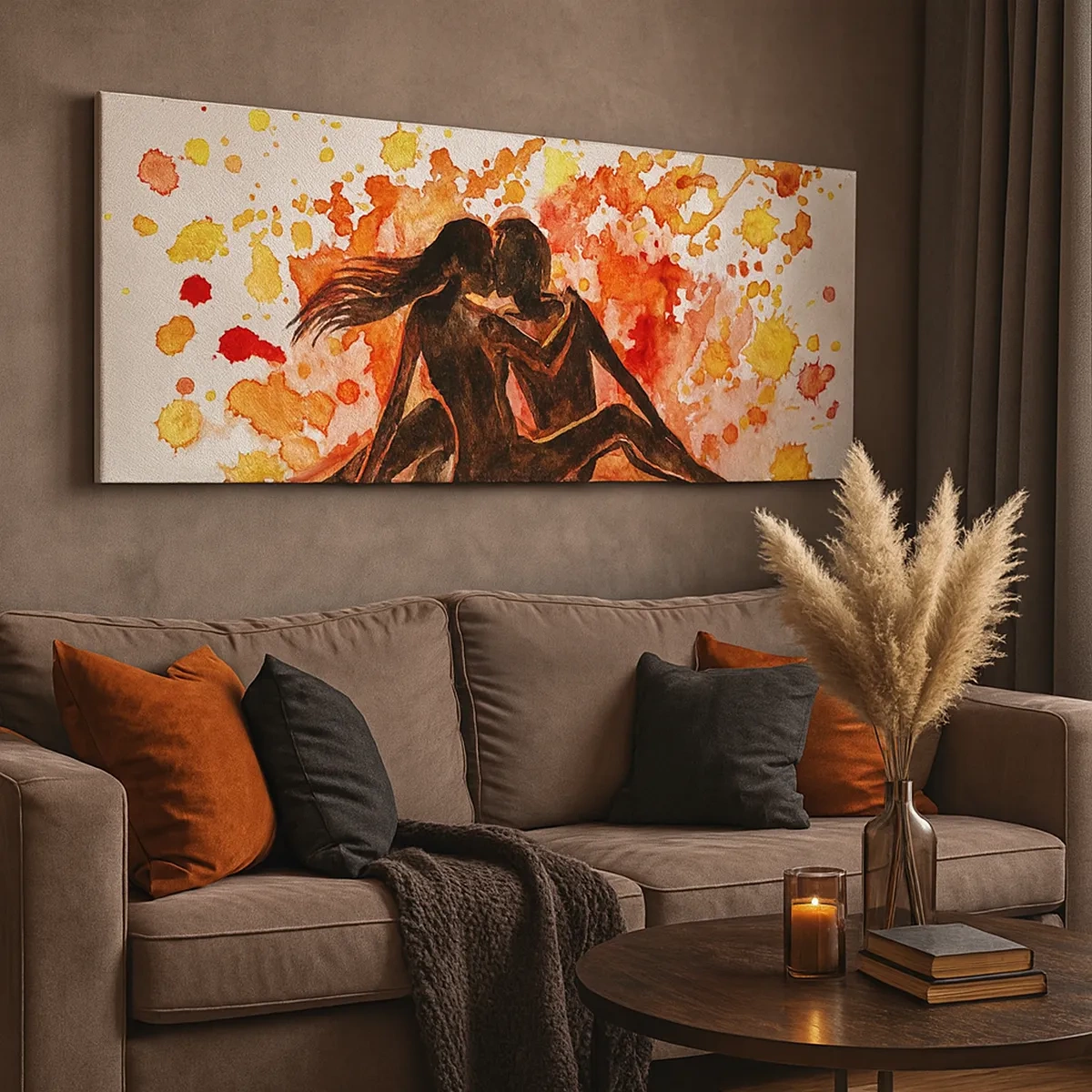 Canvastavla - Bild på duk - Och så blev det ljus - 30x30 cm