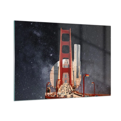 Glastavla - Bild på glas - Alltid i centrum - 100x70 cm